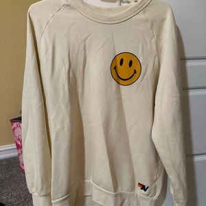 Cream aviator nation crewneck